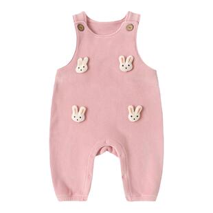 宝宝背带裤春季立体卡通裤子儿童开裆裤春款男童长裤女童休闲裤潮