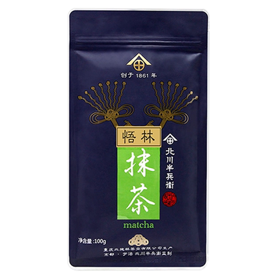 北川半兵卫抹茶粉烘焙冲饮甜品泡水拿铁奶茶国产抹茶原料悟林100g
