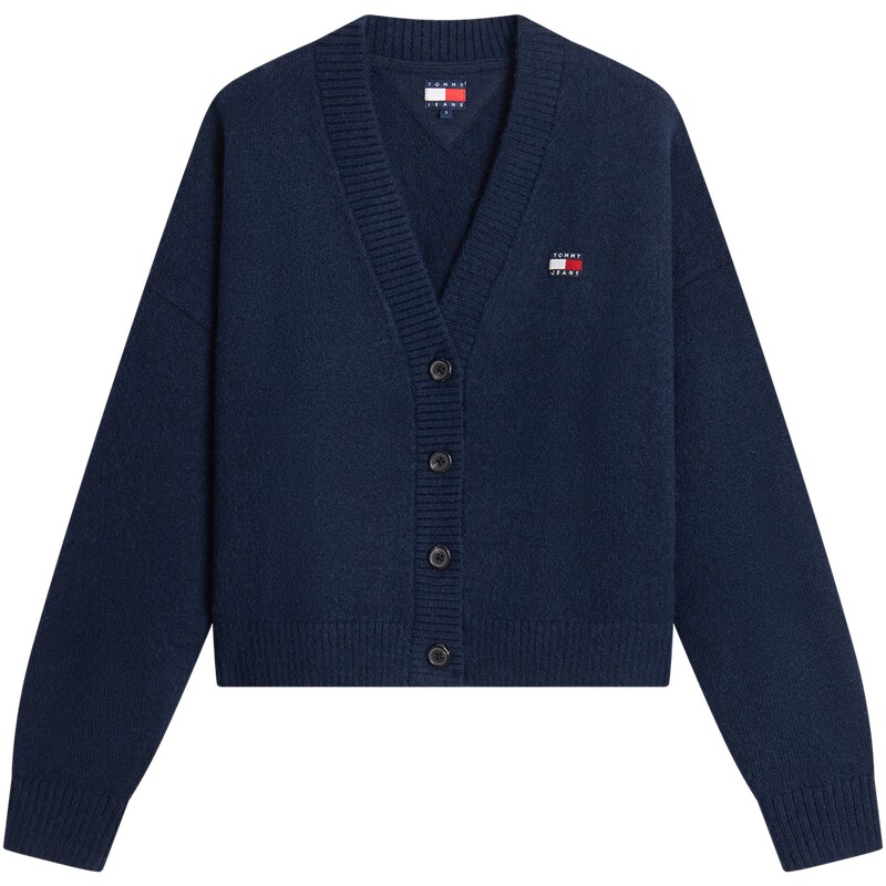 Tommy女装含羊毛宽松V领开衫