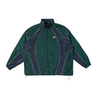 吉考斯工业机组成员男女春秋复古运动服夹克反光条撞色拉链衫外套