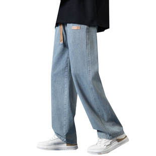 回力牛仔裤子男款春季2026新款美式复古直筒宽松阔腿男士休闲长裤