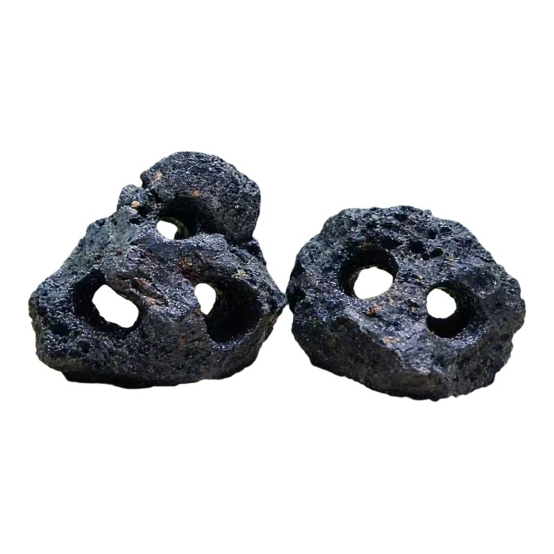 天然黑色火山石鱼虾躲避屋鱼缸观造景/装饰