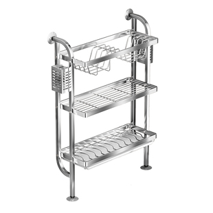 不锈钢碗架厨房碗碟收纳架水槽边窄边极窄台面洗碗池小型碗盘沥水