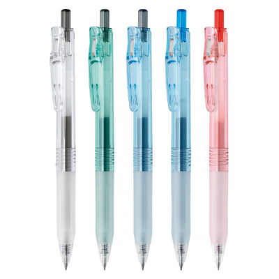 日本zebra斑马旗舰店官网直营BI-JJ15蔗杆系列中性笔按动式0.5mm黑红蓝替芯学生考试刷题做笔记黑笔高颜值