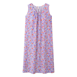 2026新款带胸垫睡裙女睡衣夏季薄款棉绸背心无袖甜美人造棉连衣裙