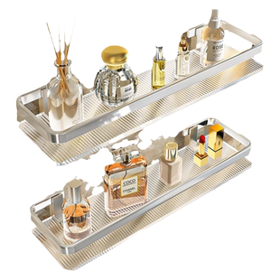 免打孔卫生间浴室置物架亚克力洗漱台厕所洗手间壁挂式墙上收纳架