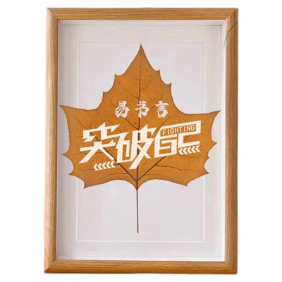 树叶定制书签送朋友同学生日礼物