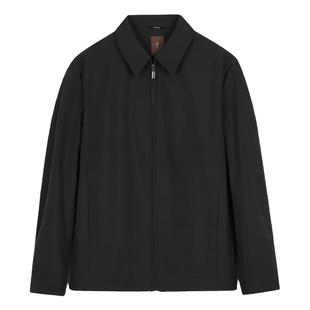 才子男装翻领夹克男士2025春秋季款高端商务休闲简约纯色行政外套