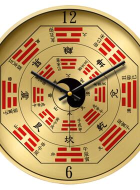 金属中式八卦客厅时钟中国码电波
