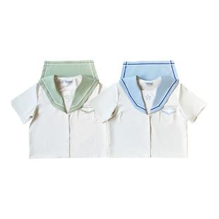 SASATOU莎莎糖原创设计凛川中短袖女显瘦JK制服上衣裙子