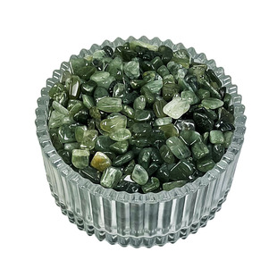 天然绿幽灵碎石绿发晶绿水晶原石聚宝盆招财摆件供曼扎装藏七宝石