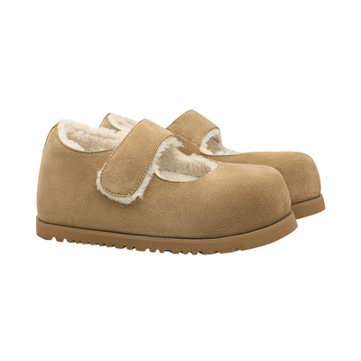 诗歌兰2025冬季新款加绒玛丽珍鞋