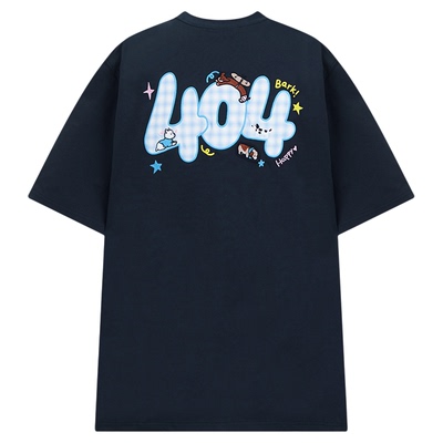 404MOB贴布刺绣情侣短袖T恤防晒t