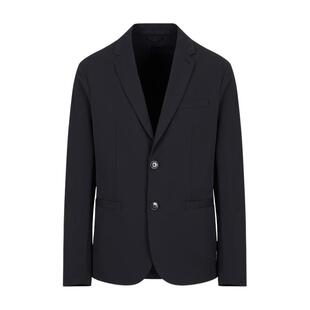 ARMANI EXCHANGE/阿玛尼男士平驳领单排扣商务休闲西装外套官方