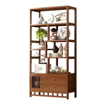 博古架新中式茶室置物茶叶展示柜