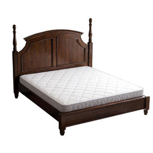 美式床实木床复古家具白蜡木主卧大床1米8双人床无尾款1.5米白色