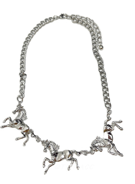 复古风金属小马吊坠轻奢项链