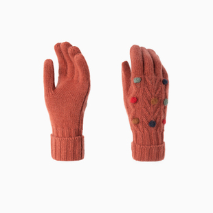 春竹2025秋冬新款100%山羊绒纯色百搭保暖舒适男女通用针织手套