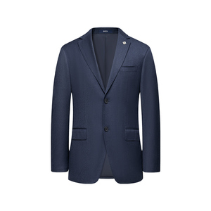 BONI/堡尼秋冬新品商务西服套装羊毛羊绒混纺西装西裤男AS662251A