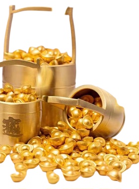 仿真金元宝摆件招财进宝聚宝盆装饰品店铺开业礼品家居客厅工艺品