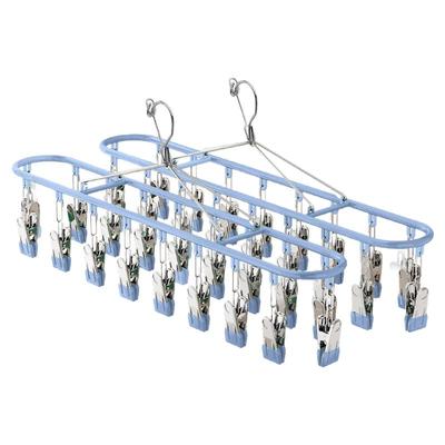 不锈钢袜子晾晒架多夹子晾衣架子