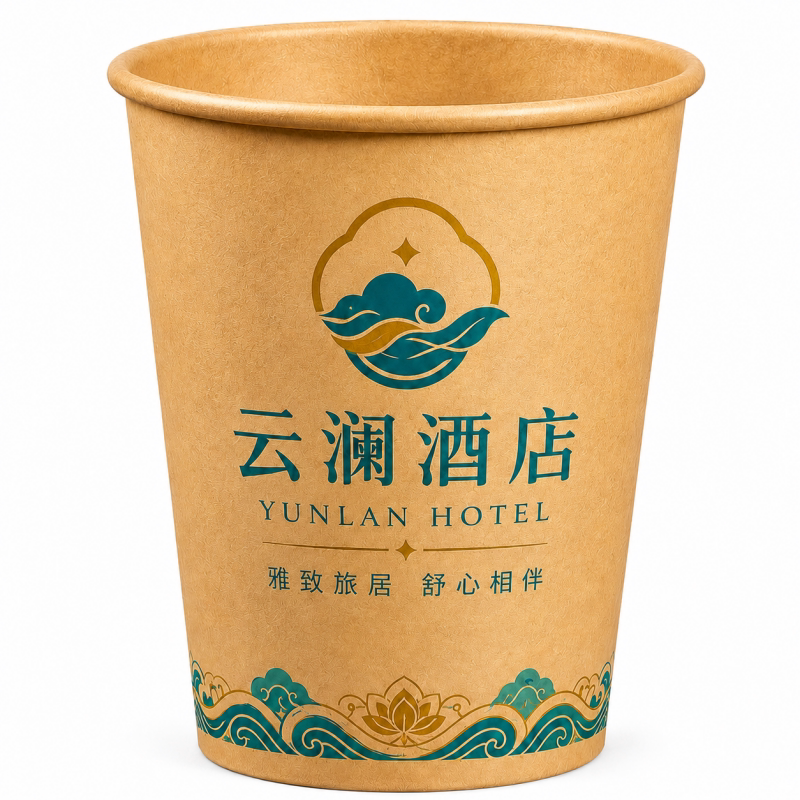牛皮纸杯定制免费印logo漏水包赔
