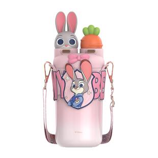 艾可思疯狂动物城儿童吸管保温杯水杯外出便携杯子学生上学专用