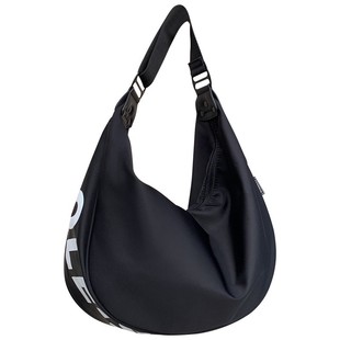 新潮款休闲牛津布斜挎包简约字母大容量单肩包包女2025时尚托特包