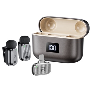 睿量手机直播无线降噪麦克风ai变声领夹子录音拍收音器话筒一拖二