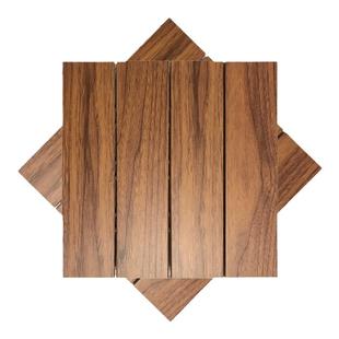 鲁卡生态木户外阳台地板自铺DIY防腐木塑木防水防晒改造庭院露台