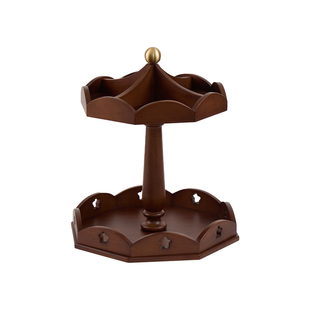 梵瀚 纯实木旋转化妆品收纳盒高颜值新婚礼物梳妆台香水置物架