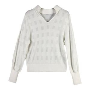 长袖毛衣春秋莱赛尔天丝白色简约