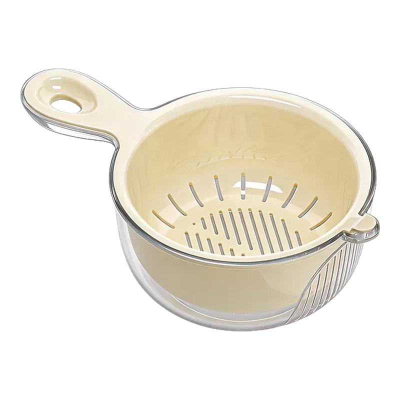 手持洗水果沥水篮食品级双层家用厨房洗菜盆洗蓝莓神器滤水小果盘