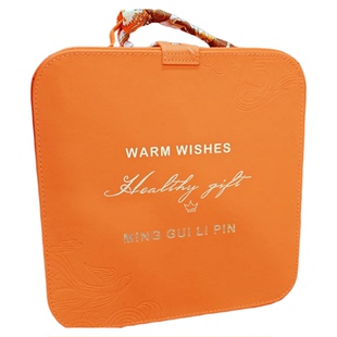 石斛包装盒高档红橙皮盒燕窝西洋参海味参茸干货通用四拼空礼品盒