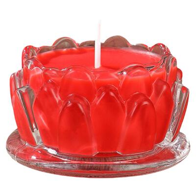 无烟礼佛8小时平底莲花酥油灯