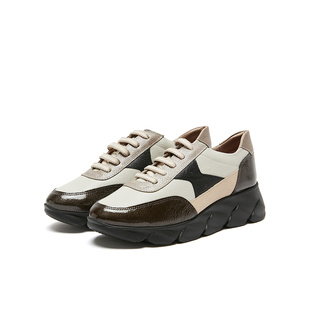 24Hrs西班牙24小时进口女士运动休闲鞋 轻盈厚底小牛皮鞋 25886