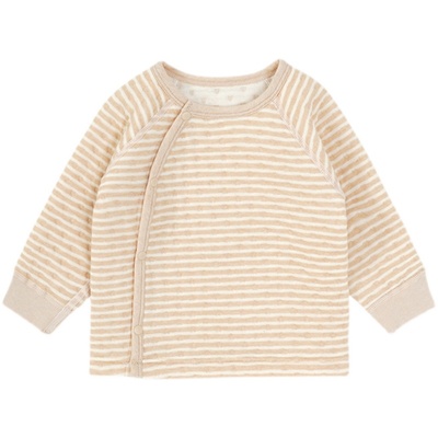 婴儿保暖衣宝宝秋衣单件上衣小童三层夹棉加厚内衣男童纯棉秋冬女