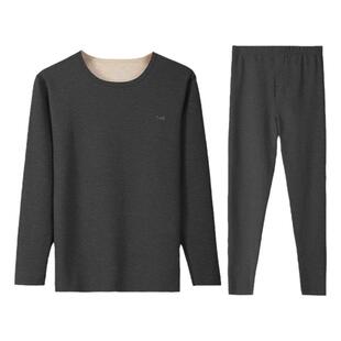 猫人保暖内衣男士羊毛蚕丝德绒秋冬新款无痕青少年秋衣秋裤套装男