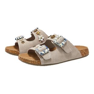 MILLIE'S/妙丽勃肯鞋女款半拖新款夏季软底真皮厚底拖鞋女夏外穿