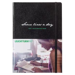 德国leuchtturm1917灯塔笔记本5五年时光日记事本子可刻字A5手帐