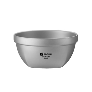 纯钛防烫碗双层家用隔热碗户外露营超轻便携钛碗野营碗儿童防摔碗