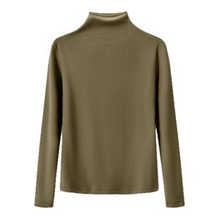 CKDH双面德绒打底衫女款半高领2025新款秋冬加绒发热保暖长袖上衣