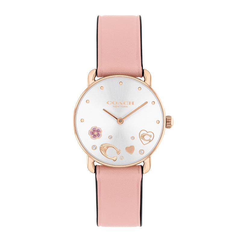 【自营】COACH/蔻驰手表女 ELLIOT樱花粉茶玫瑰石英女表14504306