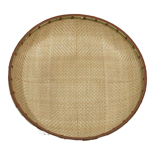 水丸药匾晾晒竹簸箕竹匾圆形筐家用无孔竹筛子托盘竹编竹制品定做
