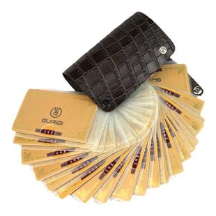 卡包男 真皮 旋转商务男女式搭扣银行卡多片夹套 高档信用卡包邮