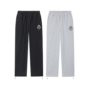 【叶盛佳同款】ics丨iconslab皇冠绣花直筒针织长裤潮牌男休闲裤