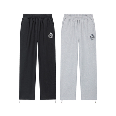 【叶盛佳同款】ics丨iconslab皇冠绣花直筒针织长裤潮牌男休闲裤