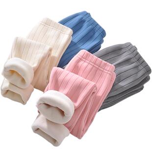 儿童保暖裤女童神器绒男童校服一体棉裤秋冬加绒加厚内穿打底裤子