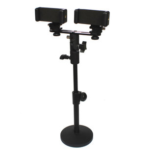 台式桌面 双手机直播架 2机位多功能支架立式两个夹子放多个手机