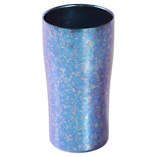 户外纯钛冰花啤酒杯子彩色双层露营便携咖啡牛奶饮料果汁隔热防烫